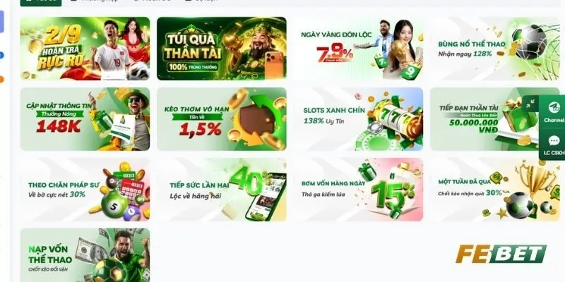 Nhà cái FEBET khuyến mãi siêu cao